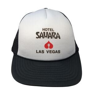 Hotel Sahara Las Vegas Snapback Trucker Hat Black One Size Adjustable Mohr's